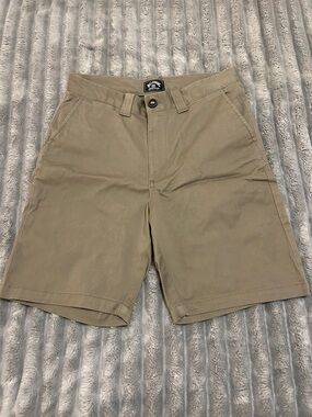 Billabong Youth Tan Flat-Front Canvas Shorts
